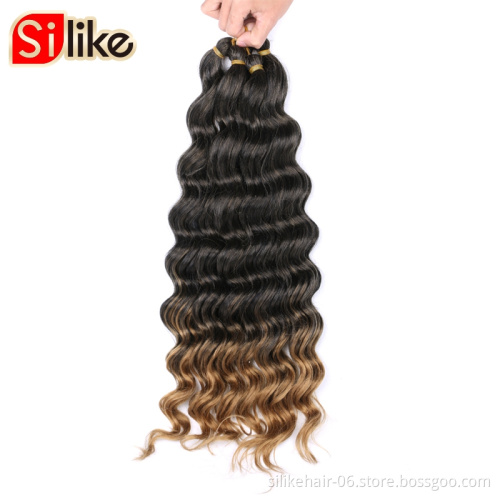 crochet braiding synthetic hair expression bulk Afro kinky  Crochet hair loose deep wave bundles wave Deep water Wave